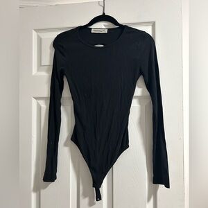 Black bodysuit with cutout back